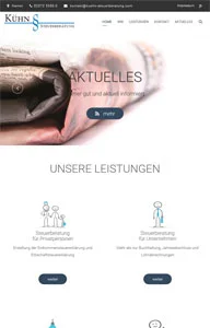 Kühn Steuerberatung Tablet Kühn Steuerberatung tablet responsive