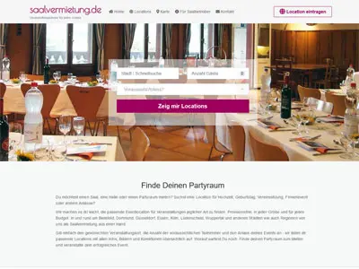 partyraum.de Desktop partyraum.de desktop responsive